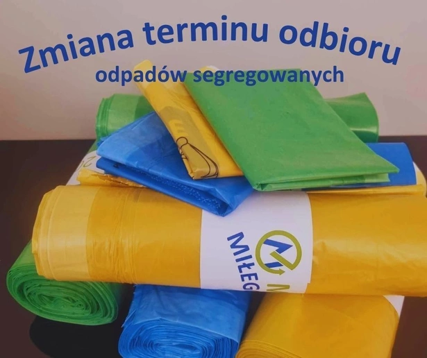 Zmiana terminu odbioru odpadów segregowanych 